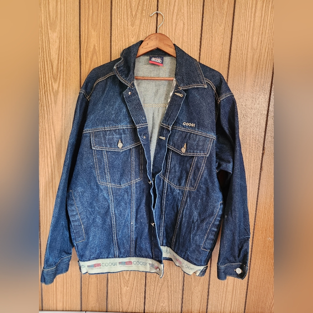 Mens Coogi australia down under blue Denim Jacket size M
